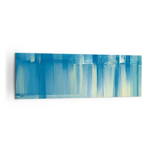 Impression sur toile - Image sur toile - Composition en turquoise - 160x50 cm