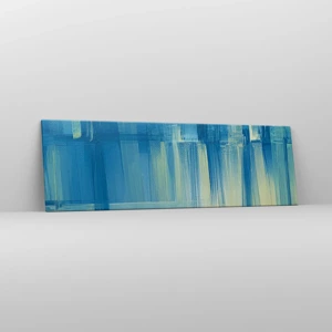 Impression sur toile - Image sur toile - Composition en turquoise - 160x50 cm