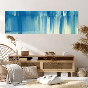 Impression sur toile - Image sur toile - Composition en turquoise - 160x50 cm