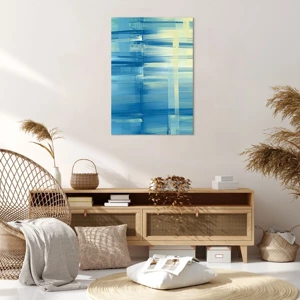 Impression sur toile - Image sur toile - Composition en turquoise - 70x100 cm