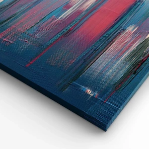 Impression sur toile - Image sur toile - Composition verticale en bleu et rouge - 50x70 cm