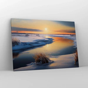 Impression sur toile - Image sur toile - Coucher de soleil d'hiver - 100x70 cm