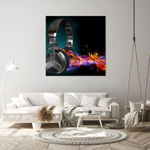 Impression sur toile - Image sur toile - Dans le feu de la musique - 30x30 cm