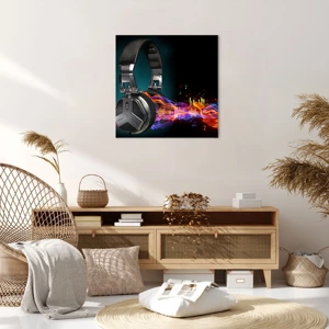 Impression sur toile - Image sur toile - Dans le feu de la musique - 60x60 cm