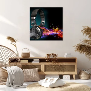 Impression sur toile - Image sur toile - Dans le feu de la musique - 70x70 cm