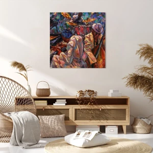 Impression sur toile - Image sur toile - Dans le même tempo - 70x70 cm