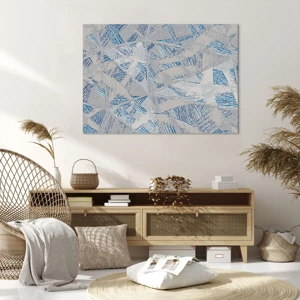 Impression sur toile - Image sur toile - Dans un labyrinthe bleu-gris - 100x70 cm