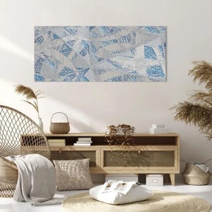 Impression sur toile - Image sur toile - Dans un labyrinthe bleu-gris - 120x50 cm