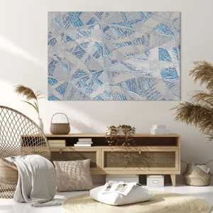 Impression sur toile - Image sur toile - Dans un labyrinthe bleu-gris - 120x80 cm