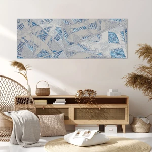 Impression sur toile - Image sur toile - Dans un labyrinthe bleu-gris - 140x50 cm