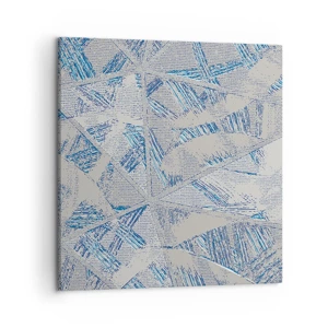 Impression sur toile - Image sur toile - Dans un labyrinthe bleu-gris - 50x50 cm