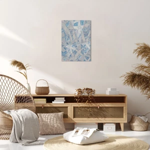 Impression sur toile - Image sur toile - Dans un labyrinthe bleu-gris - 50x70 cm