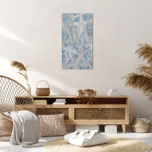 Impression sur toile - Image sur toile - Dans un labyrinthe bleu-gris - 55x100 cm