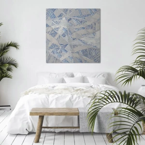 Impression sur toile - Image sur toile - Dans un labyrinthe bleu-gris - 60x60 cm