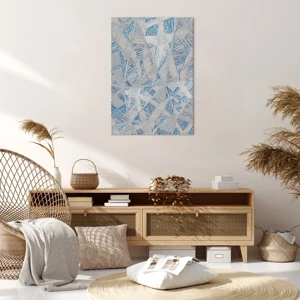 Impression sur toile - Image sur toile - Dans un labyrinthe bleu-gris - 70x100 cm