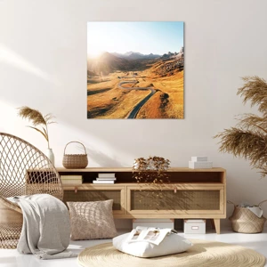 Impression sur toile - Image sur toile - Dans une vallée dorée - 70x70 cm