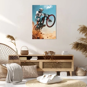 Impression sur toile - Image sur toile - Démon de la folie du vélo - 70x100 cm