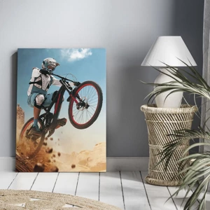 Impression sur toile - Image sur toile - Démon de la folie du vélo - 70x100 cm