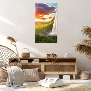 Impression sur toile - Image sur toile - La plénitude de l'été islandais - 65x120 cm