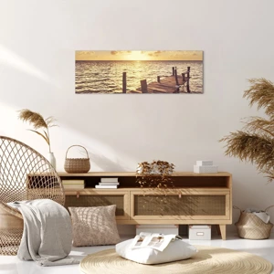 Impression sur toile - Image sur toile - La terre d'or de la douceur - 90x30 cm