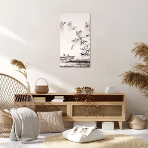 Impression sur toile - Image sur toile - Le silence des rizières - 55x100 cm