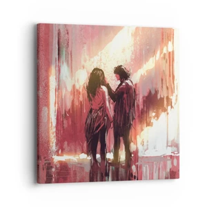 Impression sur toile - Image sur toile - L'éternel spectacle de l'amour - 40x40 cm