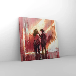 Impression sur toile - Image sur toile - L'éternel spectacle de l'amour - 40x40 cm