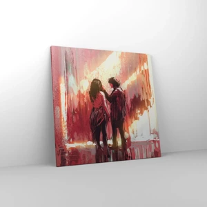 Impression sur toile - Image sur toile - L'éternel spectacle de l'amour - 70x70 cm