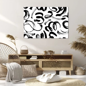 Impression sur toile - Image sur toile - Noir sur blanc - 100x70 cm