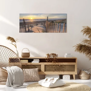 Impression sur toile - Image sur toile - Ombre et brillance du vent - 100x40 cm