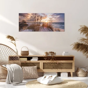 Impression sur toile - Image sur toile - Salutations du soleil et du vent - 100x40 cm