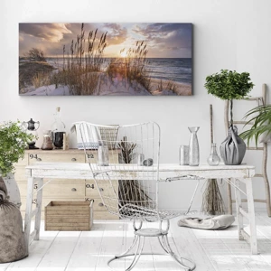 Impression sur toile - Image sur toile - Salutations du soleil et du vent - 100x40 cm