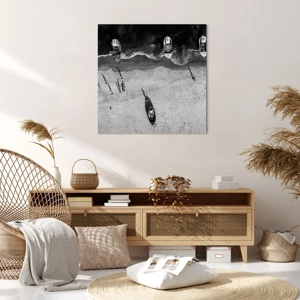 Impression sur toile - Image sur toile - Toujours sur le rivage… - 70x70 cm