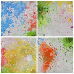 Impression sur toile - Image sur toile - Toutes les couleurs du monde - 80x120 cm