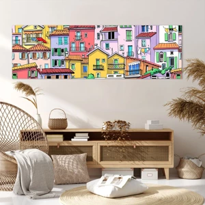 Impression sur toile - Image sur toile - Ville joyeuse - 160x50 cm