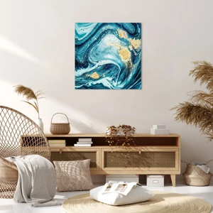 Impression sur toile - Image sur toile - Vortex bleu - 60x60 cm