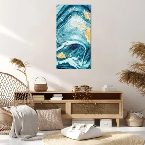 Impression sur toile - Image sur toile - Vortex bleu - 65x120 cm