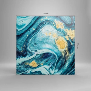 Impression sur toile - Image sur toile - Vortex bleu - 70x70 cm