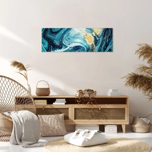 Impression sur toile - Image sur toile - Vortex bleu - 90x30 cm