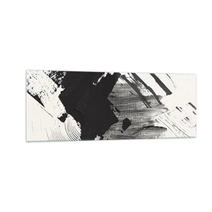 Impression sur verre - Image sur verre - Abstraction – expression du noir - 140x50 cm