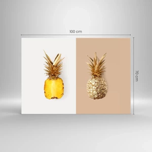 Impression sur verre - Image sur verre - Ananas pour nous - 100x70 cm