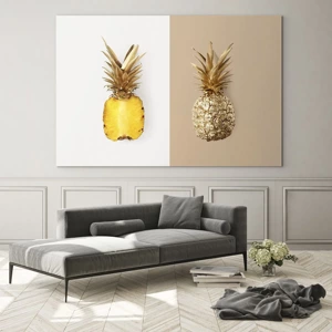 Impression sur verre - Image sur verre - Ananas pour nous - 100x70 cm