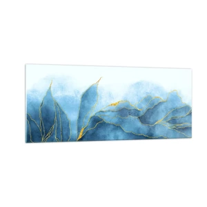 Impression sur verre - Image sur verre - Bleu doré - 100x40 cm