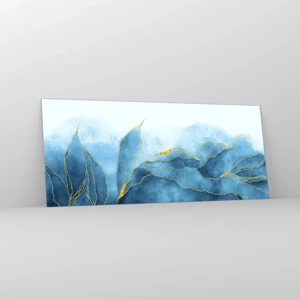 Impression sur verre - Image sur verre - Bleu doré - 120x50 cm