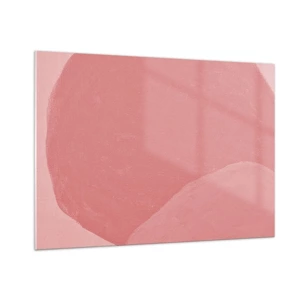 Impression sur verre - Image sur verre - Composition organique en rose - 100x70 cm