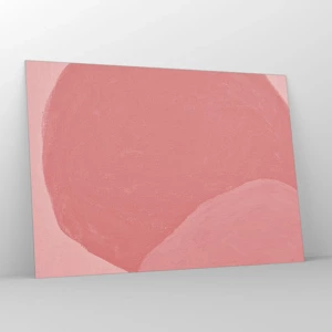 Impression sur verre - Image sur verre - Composition organique en rose - 100x70 cm