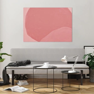 Impression sur verre - Image sur verre - Composition organique en rose - 100x70 cm