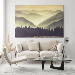 Impression sur verre - Image sur verre - Derrière les sept montagnes… - 120x80 cm