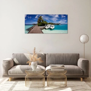 Impression sur verre - Image sur verre - Et cependant, le paradis existe bien - 100x40 cm