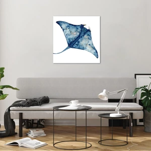 Impression sur verre - Image sur verre - La vie en bleu - 60x60 cm